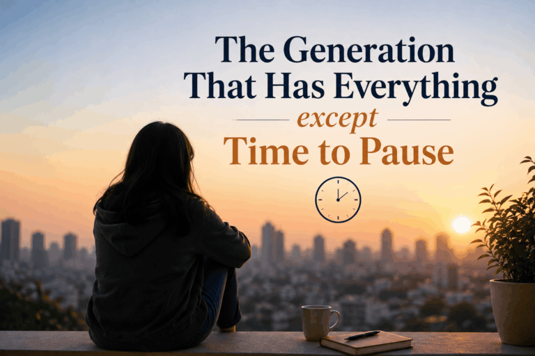 The Generation That Has Everything except Time to Pause